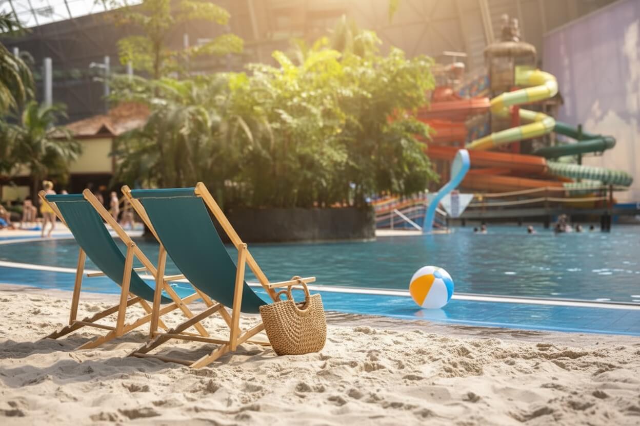 Tickets Tropical Island strand met ligstoelen